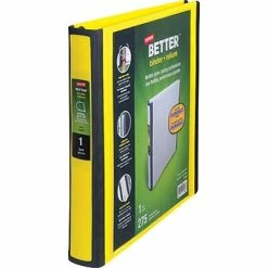Brand new 🌟 Staples Binders Better 1" 3 Ring View Binder With D-Rings, Yellow (19064) 🛒