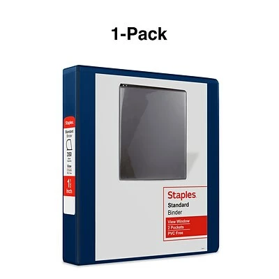 New 💯 Staples Binders Standard 1-1/2" 3 Ring View Binder With D-Rings, Blue (26439-CC) 🥰 - Image 6