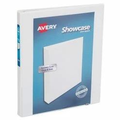 New 🔥 Binders Avery Showcase Economy 1/2" 3-Ring View Binder, White (19551) 🥰