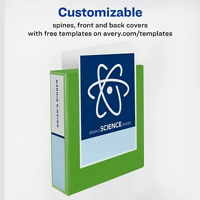 Buy 🔔 Binders Avery Heavy-Duty View Binder, 2" One Touch Rings, 540 Sheet Capacity, DuraHinge, Green (79683) 🧨 - Image 3