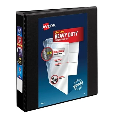 Promo ❤️ Binders Avery Heavy Duty 1 1/2" 3-Ring View Binder, Black (79695) 🥰
