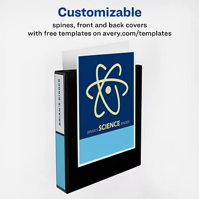 Promo ❤️ Binders Avery Heavy Duty 1 1/2" 3-Ring View Binder, Black (79695) 🥰 - Image 3