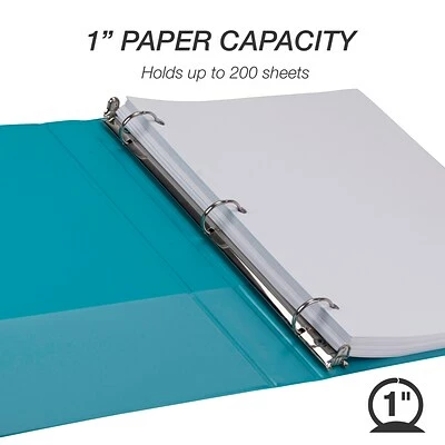 Promo 👍 Samsill Fashion 1" 3-Ring View Binders, Teal, 2/Pack (U86377) ❤️ - Image 4