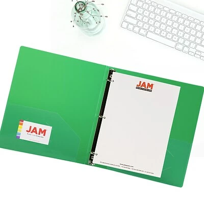 Promo 🎉 JAM Paper Designders 1" 3-Ring Flexible Poly Binders, Assorted, 4/Pack (751T1RBORCL) 😀 - Image 4