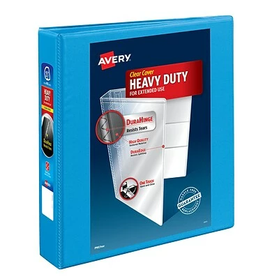 Brand new ✨ Binders Avery Heavy Duty 1 1/2" 3-Ring View Binder, Light Blue (05401) ❤️