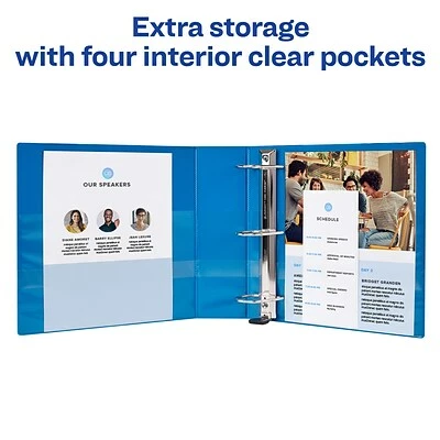 Brand new ✨ Binders Avery Heavy Duty 1 1/2" 3-Ring View Binder, Light Blue (05401) ❤️ - Image 6