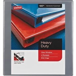 Wholesale 🎉 Staples Binders Heavy Duty 1/2" 3 Ring View Binder With D-Rings, Gray 🔔