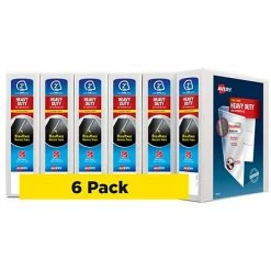 Brand new ๐ Binders Avery Heavy Duty 2" 3-Ring View Binder, White, 6/Pack (79192CT) ๐