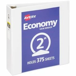 Flash Sale 👏 Binders Avery Economy 2" 3-Ring View Binder, White (5731) 😀