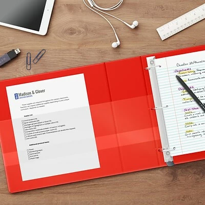 Discount ⌛ Staples Binders Heavy Duty 1" 3 Ring View Binder With D-Rings, Red (ST56295-CC) 🌟 - Image 5