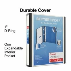 Promo ✔️ Staples Binders Better 1" 3 Ring View Binder With D-Rings, White (24050) 🤩