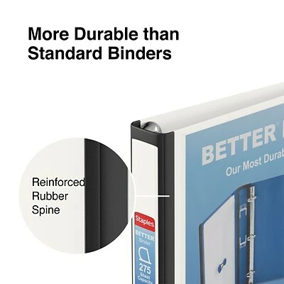 Promo ✔️ Staples Binders Better 1" 3 Ring View Binder With D-Rings, White (24050) 🤩 - Image 4