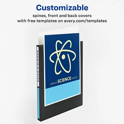 Discount 😉 Binders Avery Economy 1/2" 3-Ring View Binder, Black (05705) 🛒 - Image 3