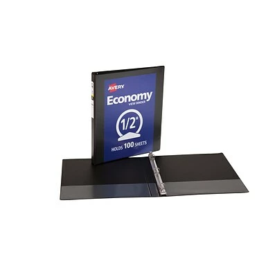 Discount 😉 Binders Avery Economy 1/2" 3-Ring View Binder, Black (05705) 🛒 - Image 7