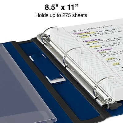 Hot Sale ✨ Staples Binders Better 1" 3 Ring View Binder With D-Rings, Navy Blue (24048) 🤩 - Image 3