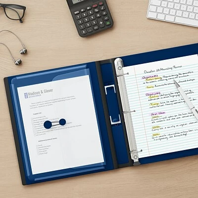 Hot Sale ✨ Staples Binders Better 1" 3 Ring View Binder With D-Rings, Navy Blue (24048) 🤩 - Image 5