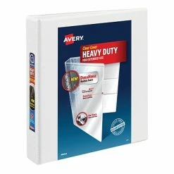 Promo 🔔 Binders Avery Heavy-Duty 1 1/2" 3-Ring View Binder, White (79195) ✔️