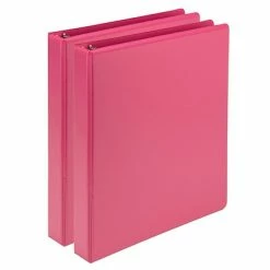 Discount 🎉 Samsill Fashion Standard 1" 3-Ring View Binders, Pink, 2/Pack (U86376) 🌟