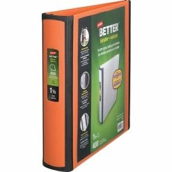 Wholesale 🤩 Staples Binders Better 1-1/2" 3 Ring View Binder With D-Rings, Orange (13467) 👍