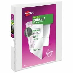 Top 10 ⌛ Binders Avery Durable Standard 1" 3-Ring View Binder, White (09301) 🔔