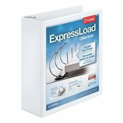 Deals ✔️ Binders Cardinal® ExpressLoad™ ClearVue™ 3" 3-Ring View Binder, White (49130) ⌛