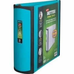 Brand new 💯 Staples Binders Better 3" 3 Ring View Binder With D-Rings, Teal (15129-US) ⌛