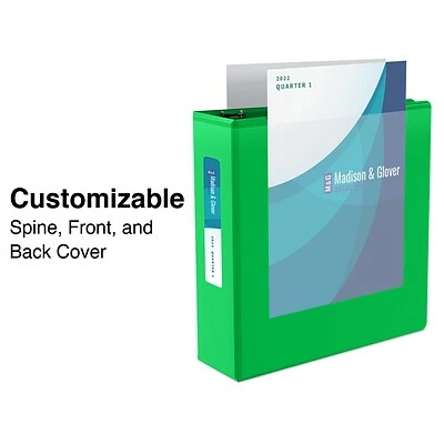 Cheap ⌛ Staples Binders Standard 2" 3 Ring View Binder With D-Rings, Green (55433) 😍 - Image 2