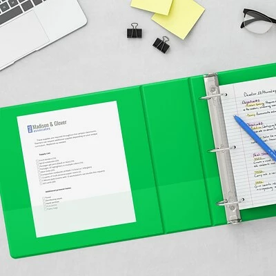 Cheap ⌛ Staples Binders Standard 2" 3 Ring View Binder With D-Rings, Green (55433) 😍 - Image 5