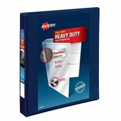 Discount 🔔 Binders Avery Heavy Duty 1" 3-Ring View Binder, Navy Blue (79809) 👏