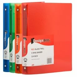 Best reviews of ✔️ JAM Paper Designders 3/4" 3-Ring Flexible Poly Binders, Assorted Colors, 4/Pack (75T1RGBOR) ⭐