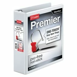 Best Pirce 🛒 Binders Cardinal Premier ClearVue 2" 3-Ring Locking View Binder, White (10320) ⌛