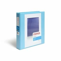 Budget 💯 Staples Binders Standard 1.5" 3 Ring View Binder With D-Rings, Teal (58652) 👍