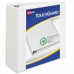 Outlet ✔️ Binders Avery TouchGuard Protection Heavy Duty 4" 3-Ring View Binder, White (17145) 💯
