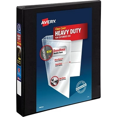 Wholesale 🌟 Binders Avery Heavy Duty 1" 3-Ring View Binder, Black, 12/Pack (79699CT) ❤️ - Image 2