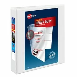 Buy 🧨 Binders Avery Heavy Duty 1 1/2" 3-Ring View Binder, White (05404) 😍