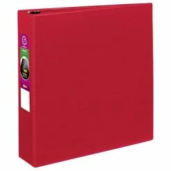 Hot Sale ✨ Binders Avery Standard 2" 3-Ring Non-View Binder, Red (27203) ⭐
