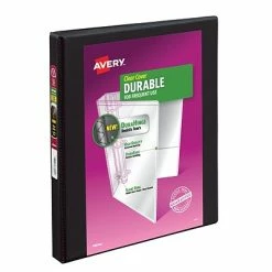 Buy ❤️ Binders Avery Durable Standard 1/2" 3-Ring View Binder, Black (17001) 👍