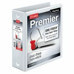 New 🎁 Binders Cardinal Premier EasyOpen 3" View Binder, White (CRD 11130CB) 👍