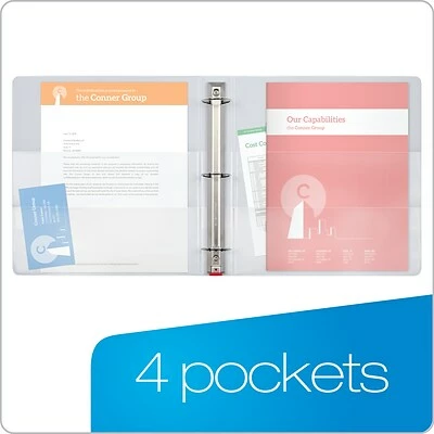 New 🎁 Binders Cardinal Premier EasyOpen 3" View Binder, White (CRD 11130CB) 👍 - Image 5