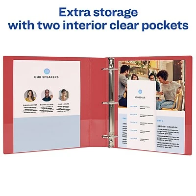 Best reviews of 🔔 Binders Avery Standard 3" 3-Ring Non-View Binder, Red (27204) 👍 - Image 4