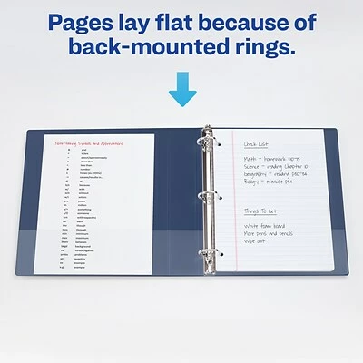 Promo 🤩 Binders Avery Heavy Duty 1 1/2" 3-Ring View Binder, Navy Blue (79805) 🎁 - Image 8