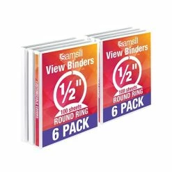 Best reviews of 🥰 Binders Samsill Economy 1/2" 3-Ring View Binder, White, 6/Pack (I08517) ⌛