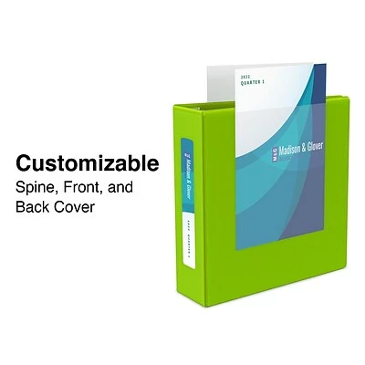Flash Sale 🔥 Staples Binders Heavy Duty 1" 3 Ring View Binder With D-Rings, Chartreuse (ST56319-CC) 🤩 - Image 2