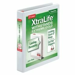 Promo 💯 Binders Cardinal® XtraLife® ClearVue™ 1" 3-Ring View Binder, White (26300) 🛒