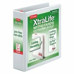 Discount 😀 Binders Cardinal® XtraLife® ClearVue™ 2" 3-Ring View Binder, White (26320) 💯