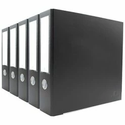 Hot Sale 💯 Binders Bindertek Premium 3" 3-Ring Binder, Dark Grey, 5/Pack (3EFPACK-DG) 😉