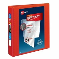 Brand new ๐ Binders Avery Heavy-Duty 1.5" 3-Ring View Binder, Red (79171) ๐