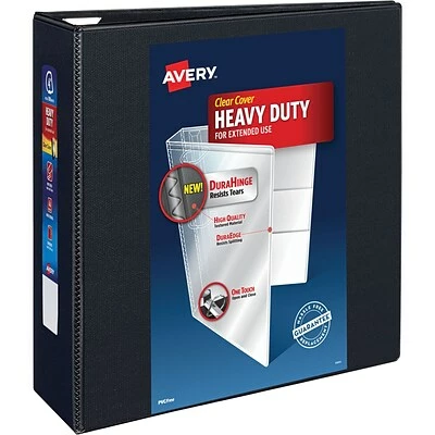 Best deal 🔔 Binders Avery Heavy Duty 4" 3-Ring View Binder, Black, 4/Pack (79604CT) 😍 - Image 2