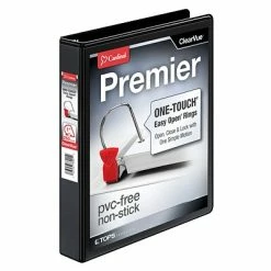 Deals 🥰 Binders Cardinal Premier Easy Open ClearVue 1" Slant-D 3-Ring View Binder, Black (CRD10301) 😉