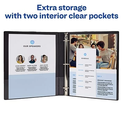 Outlet 🌟 Binders Avery Heavy Duty 1/2" 3-Ring Framed View Binder, Navy Blue (68051) 🧨 - Image 4